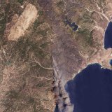 Une image satellite des feux sur l'île de Rhodes, en Grèce (archives).